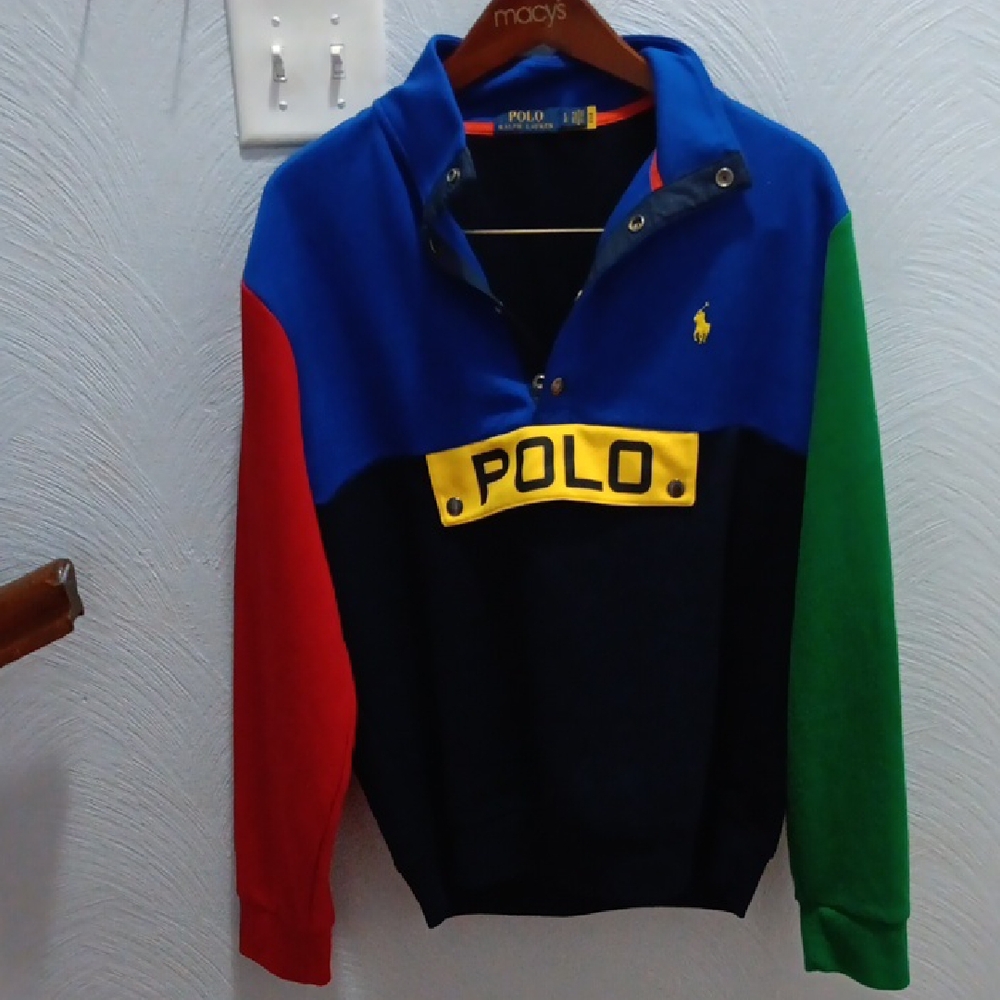 Ralph Lauren Blue and Orange Polo Shirt